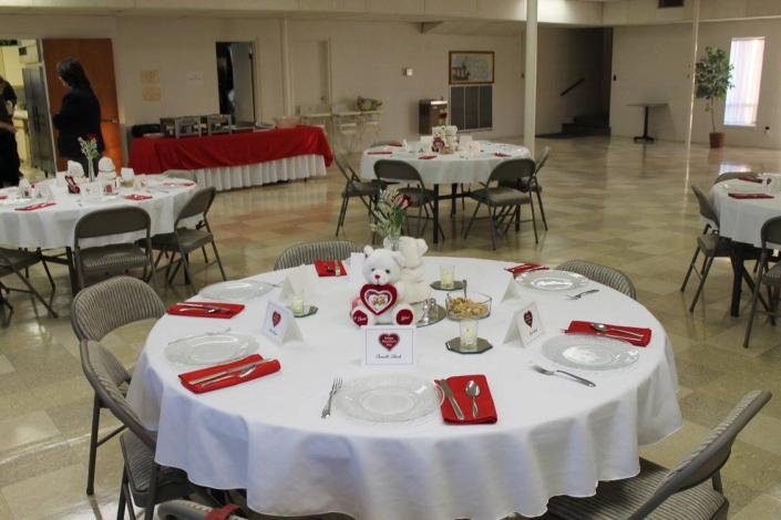 2016 Valentine's Day Banquet Setup